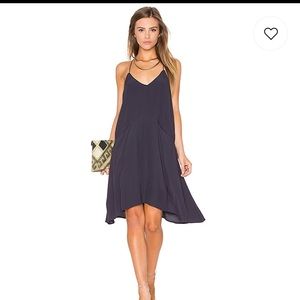 Charcoal/navy flowy dress with front pockets